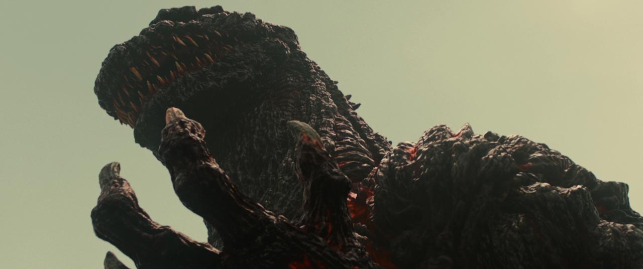 Godzilla emerges.
